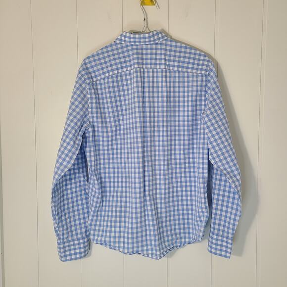 UNTUCKit Blue Plaid Gingham Shirt Long Sleeve Cotton Casual Size M - Picture 2 of 7